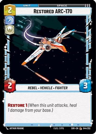 Restored ARC-170 (044/252) [Spark of Rebellion] Foil