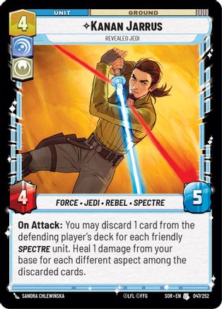 Kanan Jarrus - Revealed Jedi (047/252) [Spark of Rebellion] Foil
