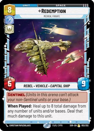 Redemption - Medical Frigate (052/252) [Spark of Rebellion] Foil