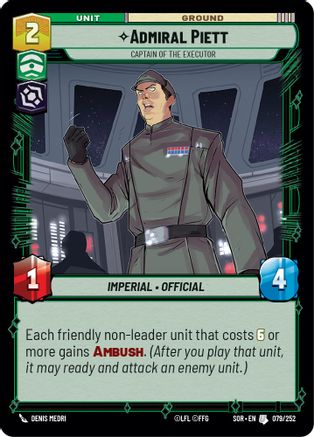 Admiral Piett - Captain of the Executor (079/252) [Spark of Rebellion] Foil