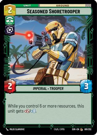 Seasoned Shoretrooper (081/252) [Spark of Rebellion] Foil