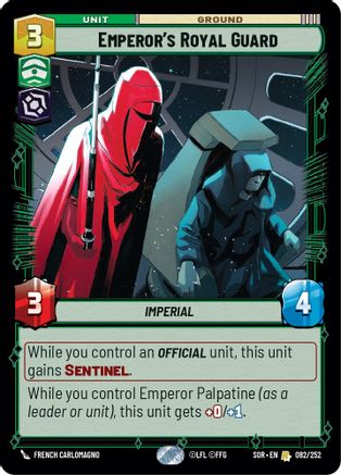 Emperor's Royal Guard (082/252) [Spark of Rebellion] Foil