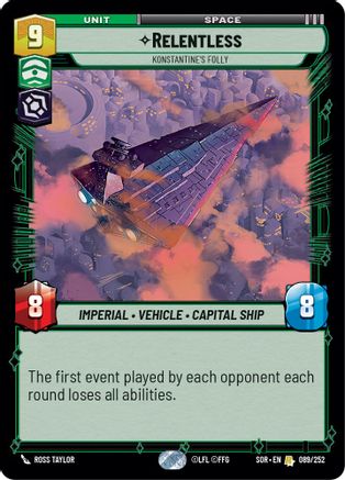 Relentless - Konstantine's Folly (089/252) [Spark of Rebellion] Foil