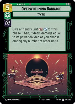 Overwhelming Barrage (092/252) [Spark of Rebellion] Foil