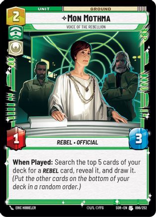 Mon Mothma - Voice of the Rebellion (096/252) [Spark of Rebellion] Foil