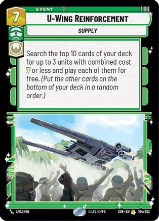 U-Wing Reinforcement (104/252) [Spark of Rebellion] Foil