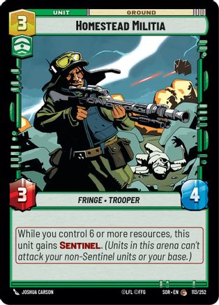 Homestead Militia (113/252) [Spark of Rebellion] Foil