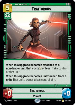Traitorous (122/252) [Spark of Rebellion] Foil
