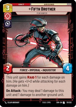 Fifth Brother - Fear Hunter (131/252) [Spark of Rebellion] Foil