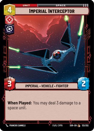 Imperial Interceptor (132/252) [Spark of Rebellion] Foil