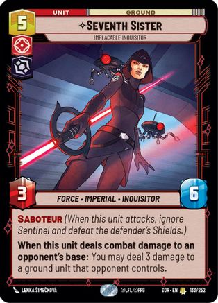 Seventh Sister - Implacable Inquisitor (133/252) [Spark of Rebellion] Foil