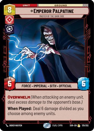 Emperor Palpatine - Master of the Dark Side (135/252) [Spark of Rebellion] Foil