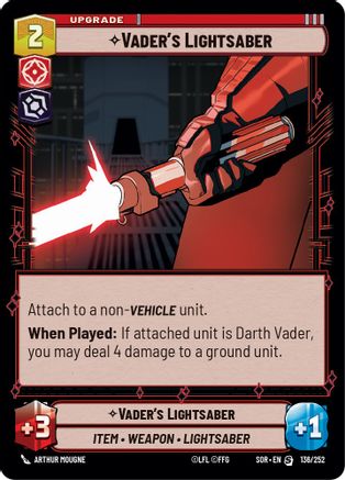 Vader's Lightsaber (136/252) [Spark of Rebellion] Foil