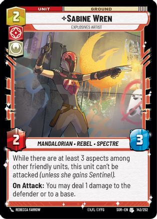 Sabine Wren - Explosives Artist (142/252) [Spark of Rebellion] Foil