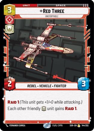Red Three - Unstoppable (144/252) [Spark of Rebellion] Foil