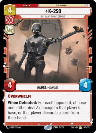 K-2SO - Cassian's Counterpart (145/252) [Spark of Rebellion] Foil