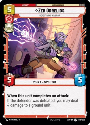 Zeb Orrelios - Headstrong Warrior (146/252) [Spark of Rebellion] Foil
