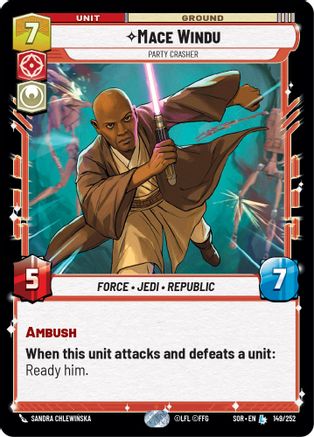 Mace Windu - Party Crasher (149/252) [Spark of Rebellion] Foil