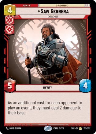 Saw Gerrera - Extremist (153/252) [Spark of Rebellion] Foil