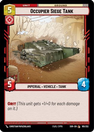 Occupier Siege Tank (165/252) [Spark of Rebellion] Foil