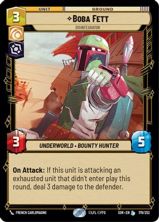 Boba Fett - Disintegrator (179/252) [Spark of Rebellion] Foil