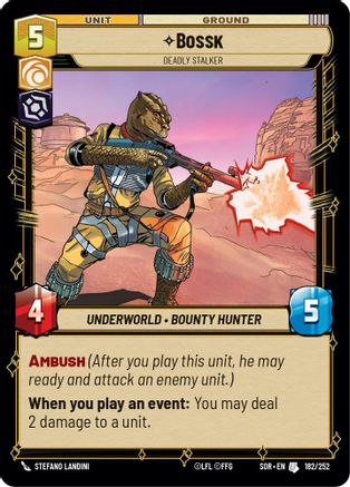 Bossk - Deadly Stalker (182/252) [Spark of Rebellion] Foil