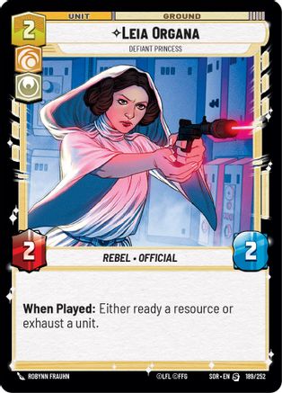 Leia Organa - Defiant Princess (189/252) [Spark of Rebellion] Foil