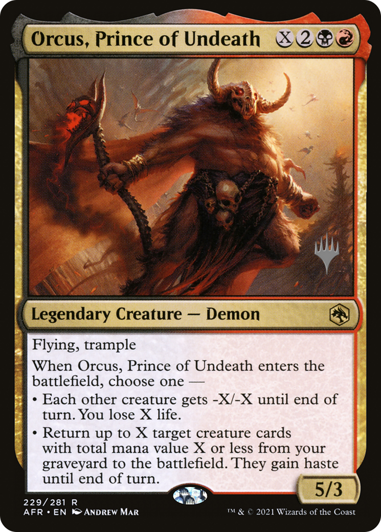 Orcus, Prince of Undeath (PPAFR-229P) [Adventures in the Forgotten Realms Promos] Foil