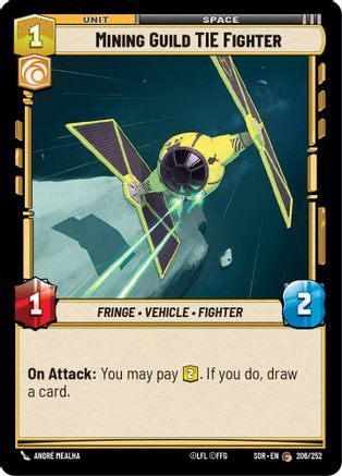 Mining Guild TIE Fighter (206/252) [Spark of Rebellion] Foil