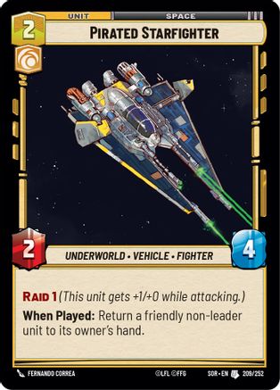 Pirated Starfighter (209/252) [Spark of Rebellion] Foil
