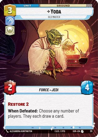 Yoda - Old Master (Hyperspace) (311) [Spark of Rebellion] Foil