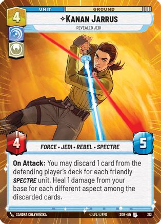 Kanan Jarrus - Revealed Jedi (Hyperspace) (313) [Spark of Rebellion] Foil