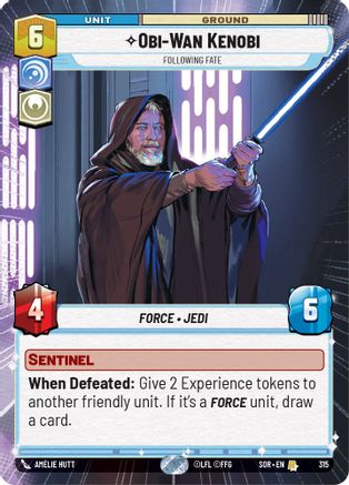 Obi-Wan Kenobi - Following Fate (Hyperspace) (315) [Spark of Rebellion] Foil