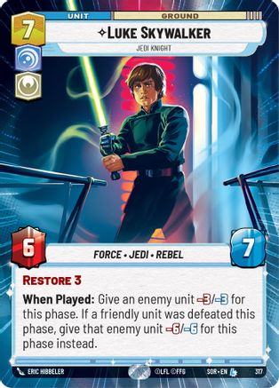 Luke Skywalker - Jedi Knight (Hyperspace) (317) [Spark of Rebellion] Foil