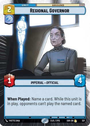 Regional Governor (Hyperspace) (327) [Spark of Rebellion] Foil