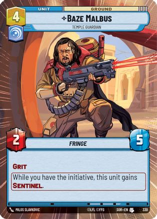 Baze Malbus - Temple Guardian (Hyperspace) (330) [Spark of Rebellion] Foil