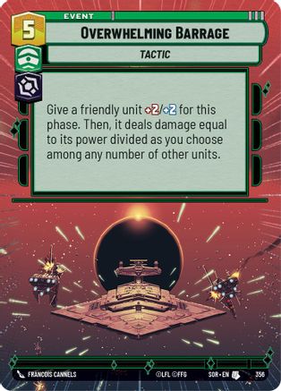 Overwhelming Barrage (Hyperspace) (356) [Spark of Rebellion] Foil