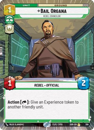 Bail Organa - Rebel Councilor (Hyperspace) (358) [Spark of Rebellion] Foil