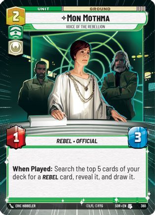 Mon Mothma - Voice of the Rebellion (Hyperspace) (360) [Spark of Rebellion] Foil