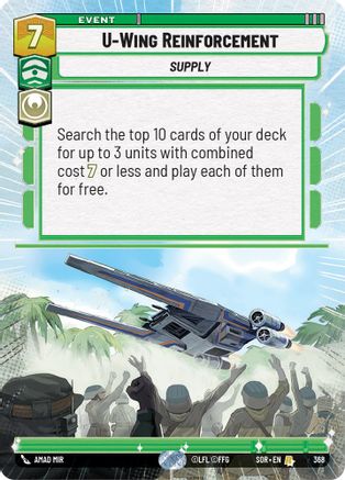 U-Wing Reinforcement (Hyperspace) (368) [Spark of Rebellion] Foil