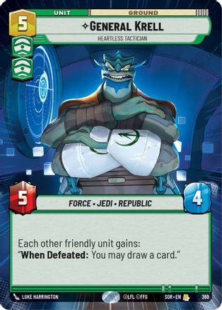General Krell - Heartless Tactician (Hyperspace) (369) [Spark of Rebellion] Foil