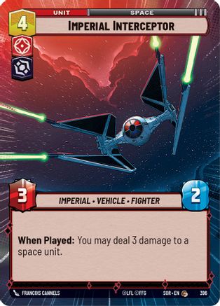 Imperial Interceptor (Hyperspace) (396) [Spark of Rebellion] Foil