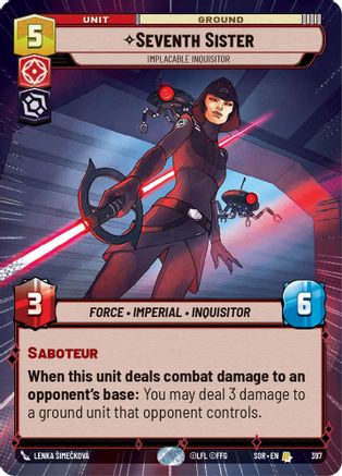 Seventh Sister - Implacable Inquisitor (Hyperspace) (397) [Spark of Rebellion] Foil