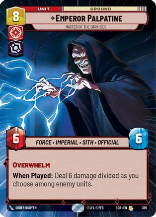 Emperor Palpatine - Master of the Dark Side (Hyperspace) (399) [Spark of Rebellion] Foil
