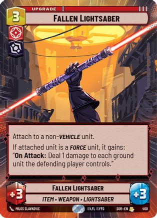 Fallen Lightsaber (Hyperspace) (400) [Spark of Rebellion] Foil