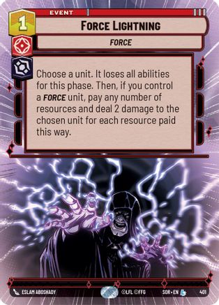Force Lightning (Hyperspace) (401) [Spark of Rebellion] Foil