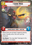 Sabine Wren - Explosives Artist (Hyperspace) (405) [Spark of Rebellion] Foil