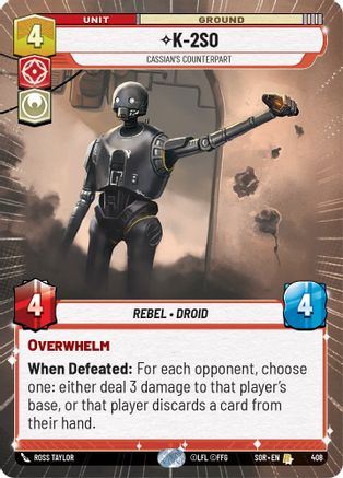 K-2SO - Cassian's Counterpart (Hyperspace) (408) [Spark of Rebellion] Foil