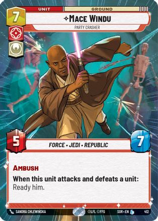 Mace Windu - Party Crasher (Hyperspace) (412) [Spark of Rebellion] Foil
