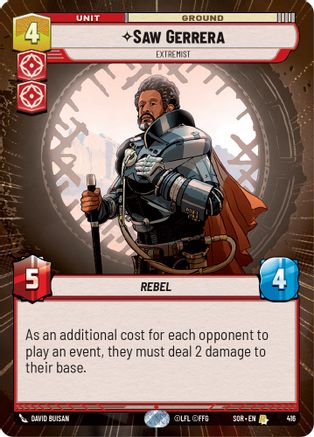 Saw Gerrera - Extremist (Hyperspace) (416) [Spark of Rebellion] Foil